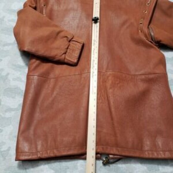 Vintage Fur Creation Jacket Womens Large Brown Leather Thermolite Full Zip - Picture 7 of 9